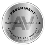 Peer Rated for highest level of professional excellence martindale-hubbell Preeminent
